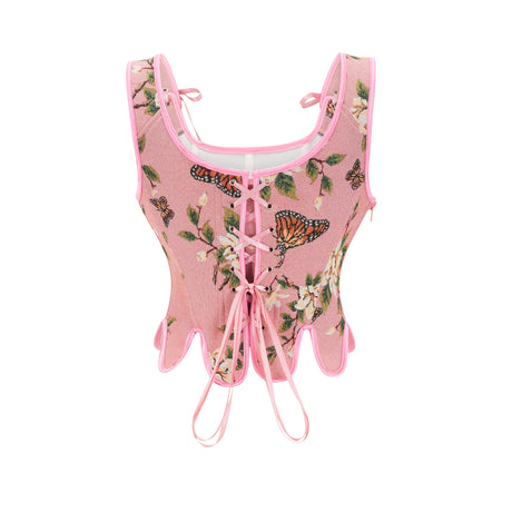 Maiden Fiora's Vintage Floral Overbust Corsets