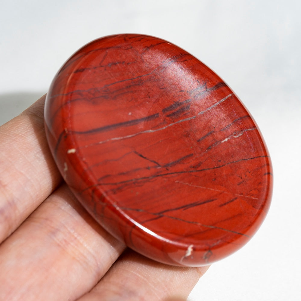 Thumb Pad Worry Stones Crystal Healing Seven Chakra Stones