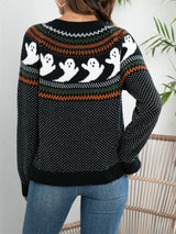 Halloween Ghosts Pumpkin Spice Cardigan