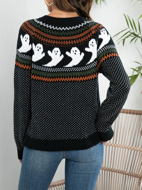 Halloween Ghosts Pumpkin Spice Cardigan
