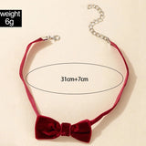 Mini Velvet Bow Tie Choker Necklace