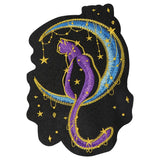 1PC Cat & Moon Star Embroidered Patch Iron On Sew On Patches DIY Craft