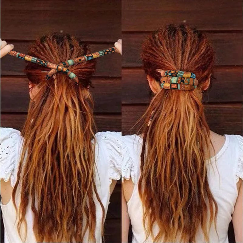 Bendable Hair Ropes Ties Horsetail Colorful Dreadlocks Long Ponytail Hairtie