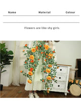 Artificial Sweetheart Roses Silk Fake Flowers Vines Party Decoration