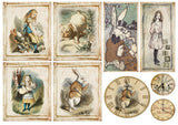 Vintage Alice In Wonderland Theme Scrapbooking Stickers