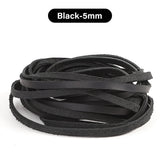 Flat Genuine Leather Cord Rope 3/5mm