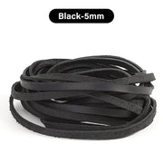Flat Genuine Leather Cord Rope 3/5mm