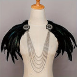 Feather Cape Shawl Medieval Costume Accessories Cosplay Masquerade & Halloween Party