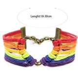 Rainbow Pride Love Heart Bracelets