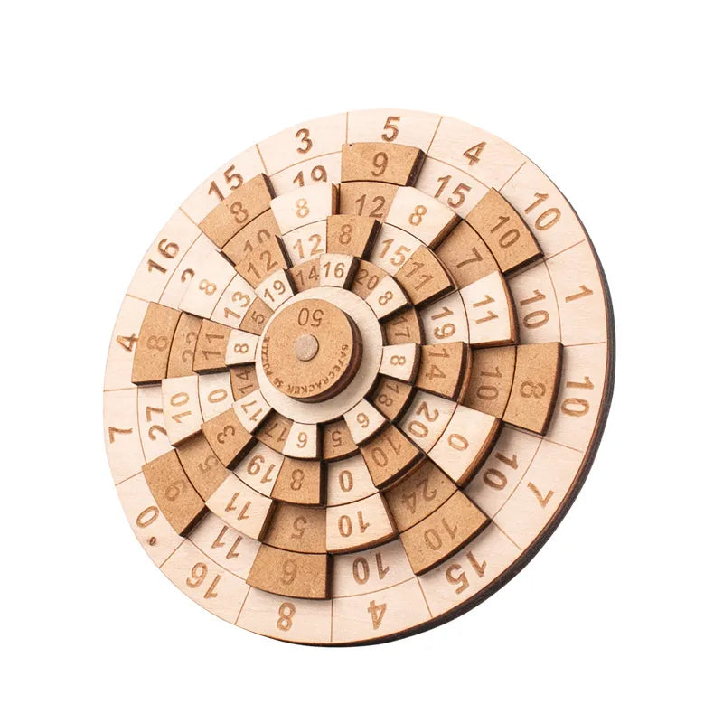 Safecracker Puzzle Numbers Wooden Puzzles Game for Adults Kids