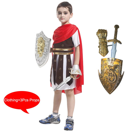 Boys Halloween Cosplay Arabian Indian Prince of Rome Egypt Kids Primitive Pirate Costumes
