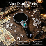 Black Obsidian Scrying Mirror Divination Plate Witch's Altar Decor
