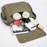 Fox Print Canvas Shoulder Bag Crossbody Messenger Bag