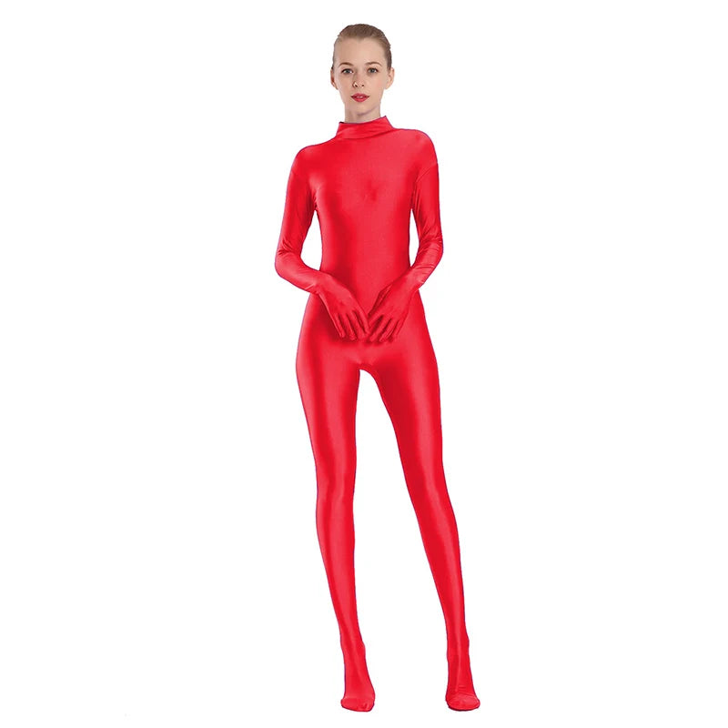 Cat Burglar Adult Spandex Full Body Zentai Footed Jumpsuit Unisex Bodysuit Unitard Halloween Costume