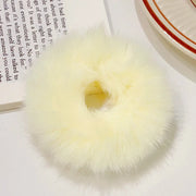 Dopamine Colour Fluffy Scrunchie Hair Bands Ponytail Holder Hair Accessories