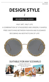 Diamond Moon Fun Glasses Sunglasses