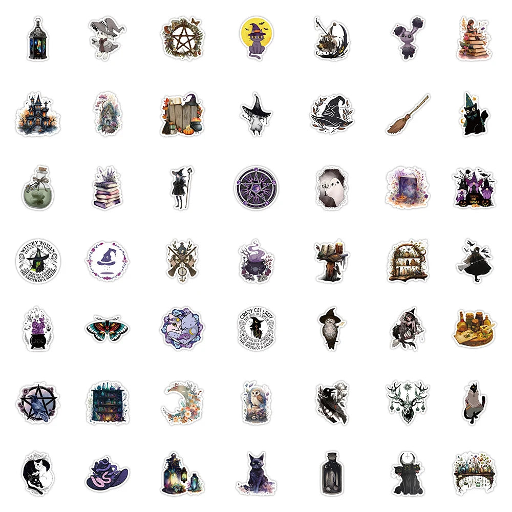 50pcs Gothic Magic World Stickers