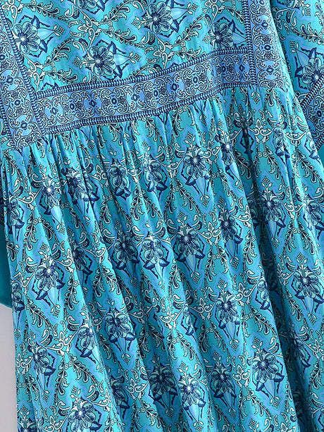 Mahleah's Boho Cotton Mini Dress Long Top