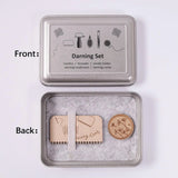 Wooden Mushroom Darning Kit Loom Complete Craft Supplies Sock Repair Kit Mending Tool For Embroidery DIY Crafts Clothes Fabric