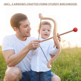 Bow and Arrow Toy Archery Set for Children Montessori Wooden Outdoor Toys Fine Motor Skills