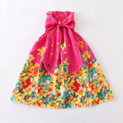 Summer Boho Girls Beach Dress 2 - 12 Years With Necklace Gift