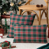 Christmas Plaid Cushion Pillow Covers Plush Pillows for Couch Sofa Living Room Decoration Nordic Home Decor