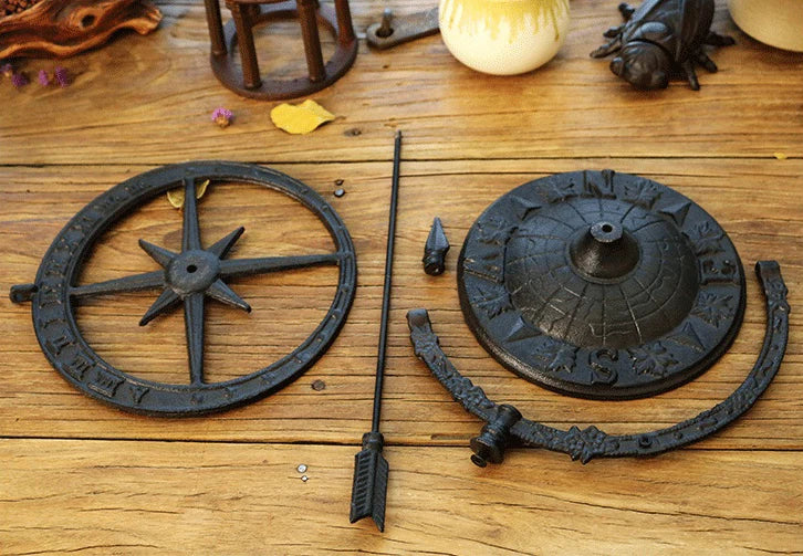Antique Inspired Cast Iron The Sun And The Star Gauge Home Office Nautical Decor