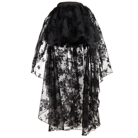 Gothic Tulle Skirt Steampunk Floral Lace