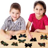 Set of 12 Magic Scratch Art Butterfly Scratch Drawing Cards