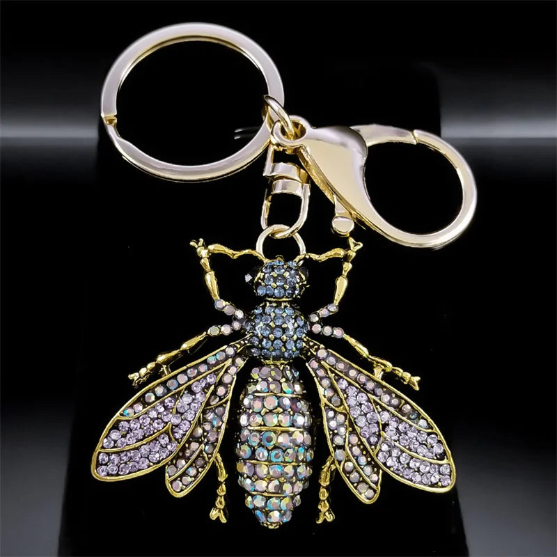 Crystal Bee Keyring