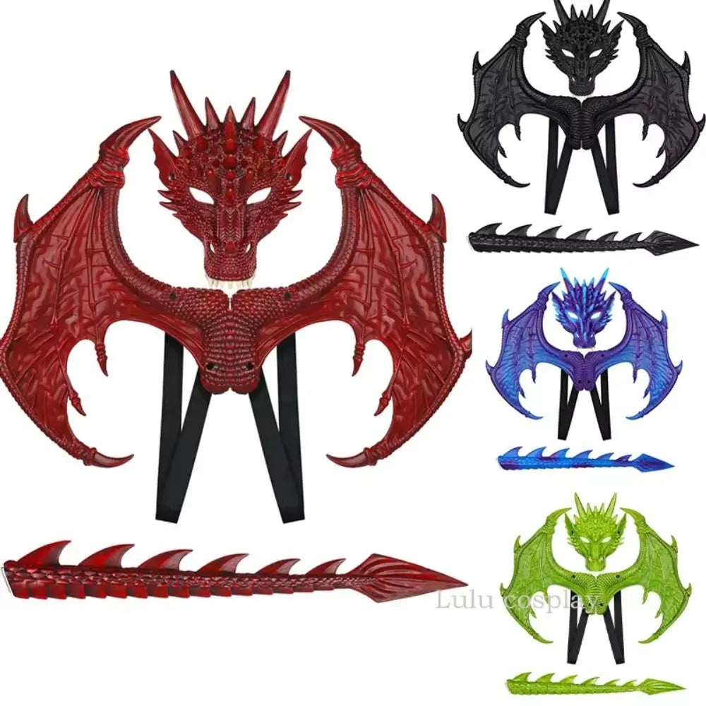 Dragon Costume Kids Cosplay Sets - Wings, Tail, Mask