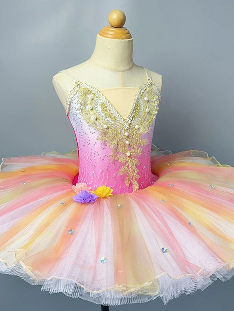 Sunrise Professional Ballet Tutu Girls Pink Tulle Ballerina Performance Dance Clothes Women Girls