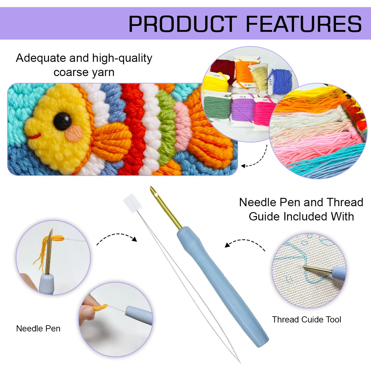 Christmas Alpaca DIY Needle-Punch Embroidery Set For Adult Beginner DIY Gift