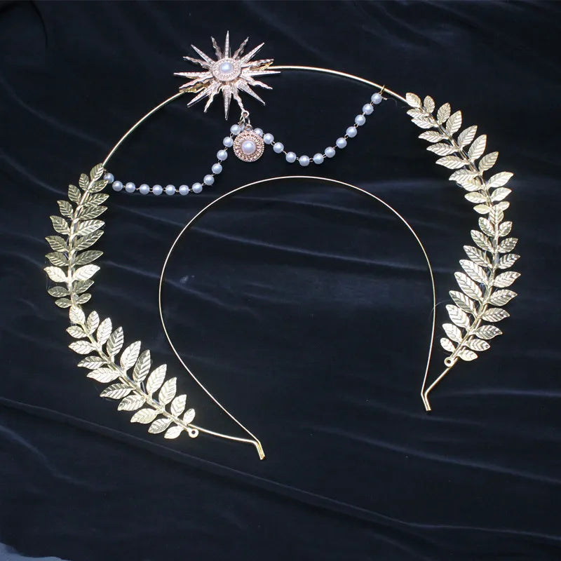 Gothic Halo Crowns Headbands Handmade Headpiece
