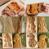Norwegian Christmas Wooden Cookie Moulds Gingerbread Cookies Mould Press Bakery Baking Tools