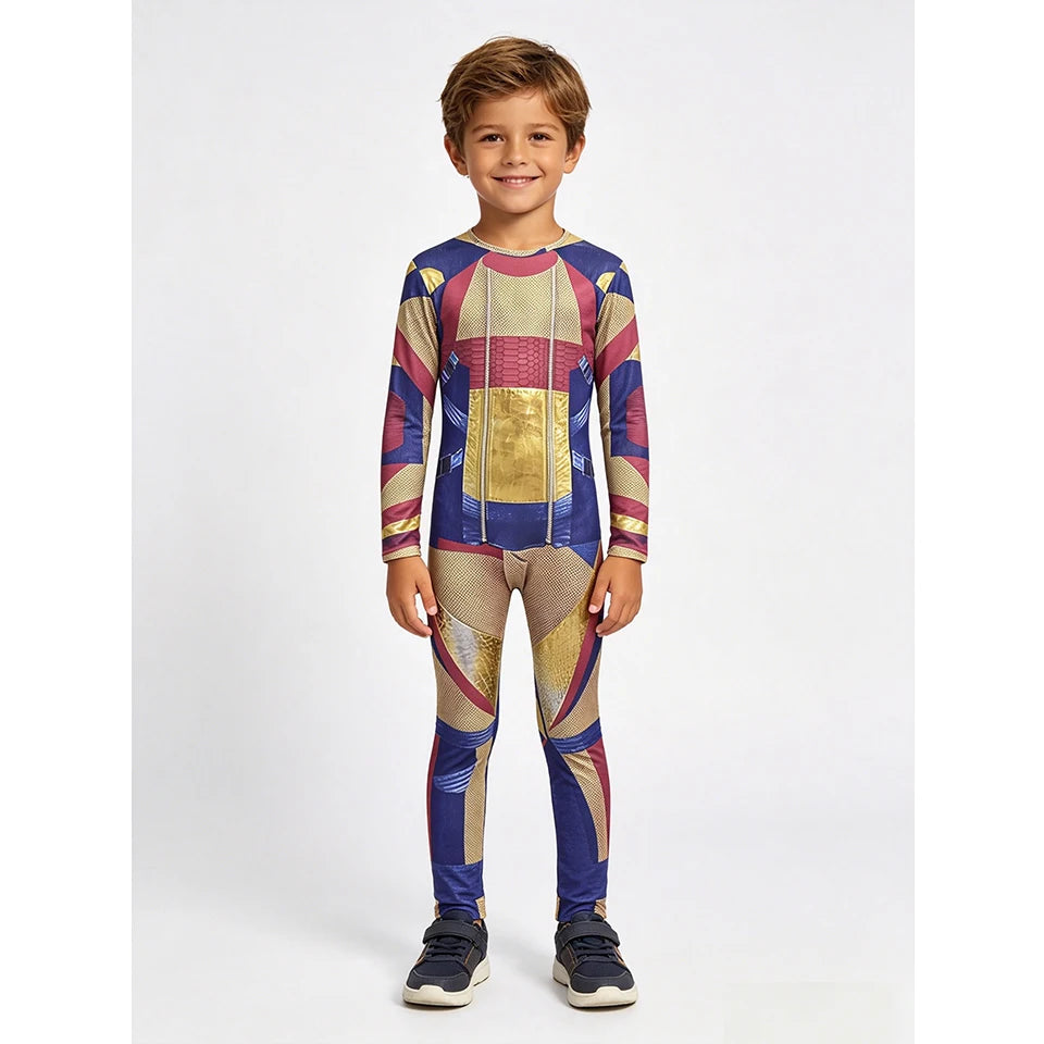 Superhero Carlos Cosplay Descendants Jumpsuit for Kids & Adults Halloween Stage Children's Book Week Costumes Boys