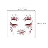 2pcs Vein Design Temporary Tattoo for Halloween Party Body Art Waterproof Face Makeup