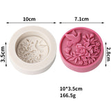 Round Peony Silicone Soap Moulds DIY Candle Resin Chocolate Ice Soap Making Tool