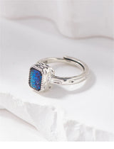 Miss Opal's S925 Sterling Silver Ring Square Opal