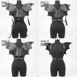 Bat Wings Harness Faux Leather Waist Belt Chest Harness