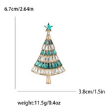 Rhinestone Christmas Tree Brooches