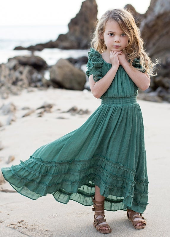 Girls Lace Bohemian Long Photoshoot Dresses