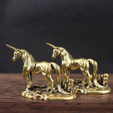 Brass Unicorn Figure Tea Pet