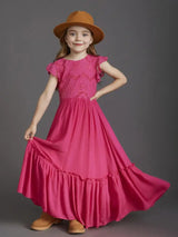 Flower Girls Lace Maxi Photo Shoot Dress