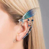 Handmade Copper Crystal Fairy  Ear Cuff Pair No Piercing Clip On Earrings