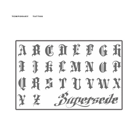 Knuckle Letters Temporary Tattoos