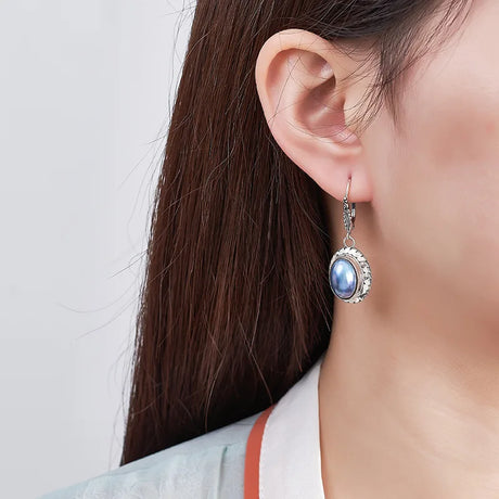Ursula's Pearl S925 Sterling Silver Drop Earrings