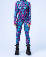 Multicolour Goddess Jumpsuit Cosplay Rave Festival Party Outfit