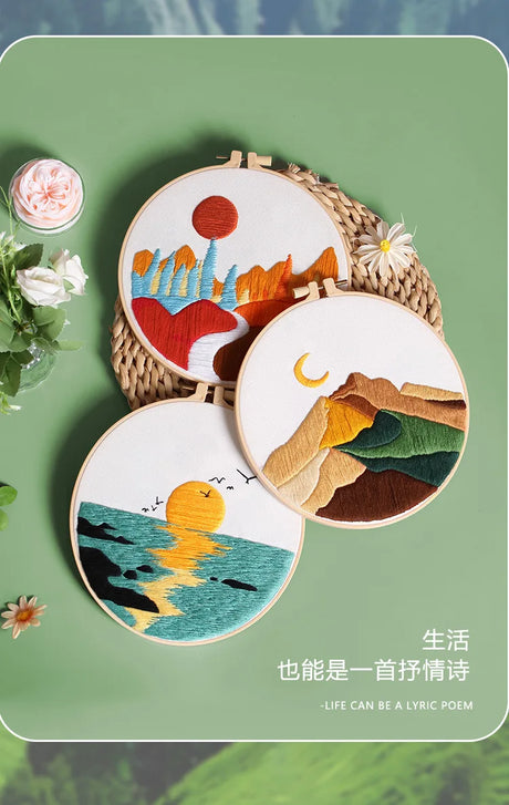 Scenery Embroidery DIY Set for Beginners
