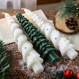 Christmas Tree Taper Candle Pine Tree Candlestick Xmas Dinner Table Decor